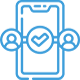 Mobile social media engagement icon