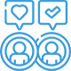 Social media audience engagement icon