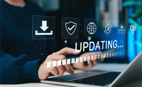 Website software updating illustration