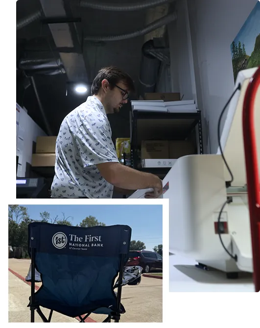 Person reviewing social media ads on a computer